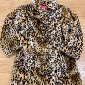 Leopard print, size 4 kids winter jacket.